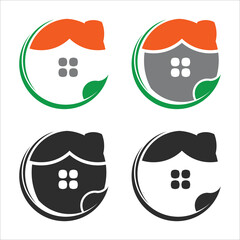 Eco Home Logo Variations – Green Living Concept