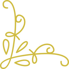 Naklejka premium Decorative Angle Vintage Calligraphic Corner