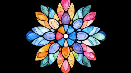 Colorful Floral Stained Glass