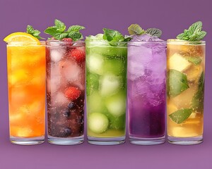 Refreshing Iced Drinks Display