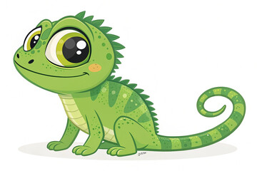 Vector Illustration of a cute lizard