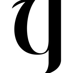 Abstract letter Y monogram logo illustration