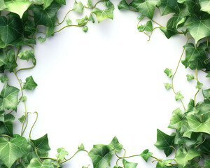 A lush ivy vine border framing the space for text with a vibrant, natural design