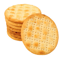 Cornish wafers biscuits flaky puffed savoury crackers isolated on a white background