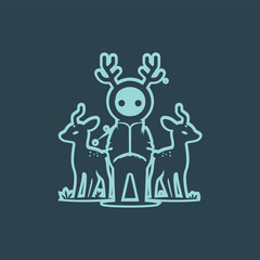 deer man vector design for character design or mascot