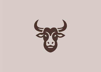 Buffalo head logo with powerful, sturdy features