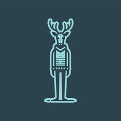 deer man vector design for character design or mascot