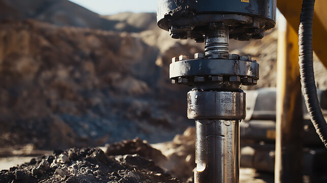 Drill operator adjusting machinery for core sample extraction. Featuring expertise and technology