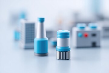 clean minimalistic photo showcasing key elements of industry 4