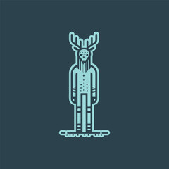 Elk | Deer head | Deer Hunting | Hunting Season | Zoo Animal | Safari Animal | Wildlife | Antler | Original Illustration | Vector and Clipart | Cutfile and Stencil