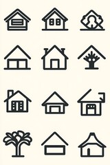 Simple House Icons Set