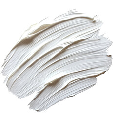 white paint stroke isolated on white background.