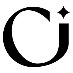  abstract CI letter logo monogram illustration