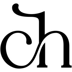  abstract CH letter logo monogram illustration