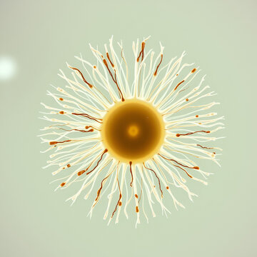 microorganism Heliozoa, Acanthocystis under the microscope