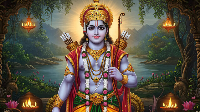 A visually striking image of lord ram with perfect balance of elements - 18