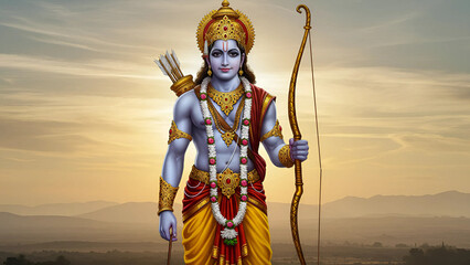 A visually striking image of lord ram with perfect balance of elements - 20
