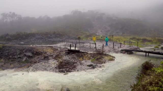sulfur river in the purace paramo