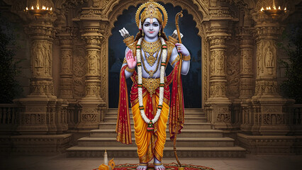 A visually striking image of lord ram with perfect balance of elements- 21