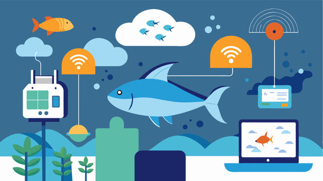 Smart weather sensors and monitoring systems predict and react to changes in climatic conditions adapting the aquaculture environment to ensure the safety and wellbeing of the. Vector illustration