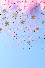 Festive Pink Confetti Design
