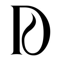 D abstract letter logo monogram illustration