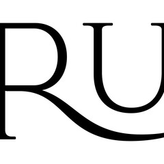 RU, UR abstract letter logo monogram illustration