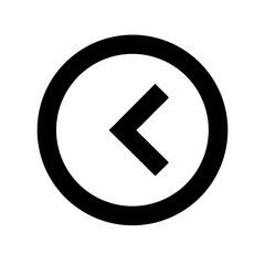 Arrow Circle Left Check Icon Vector Illustration