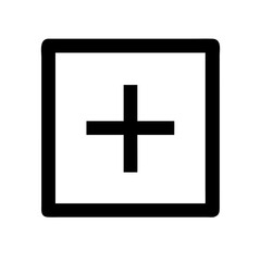 Obraz premium Add Square Icon Vector Illustration