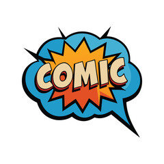 Retro comic speech bubble vector. Empty vintage chat balloon comic style. Pop art dialog graphic illustration.