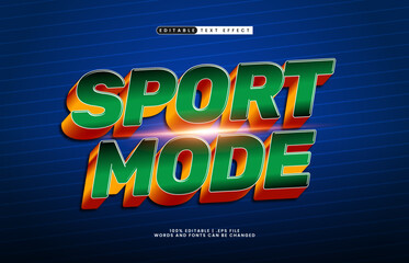 sport mode editable text effect with a race and sport text effect