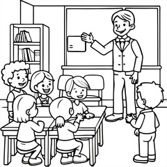 High Quality School Classroom Vector