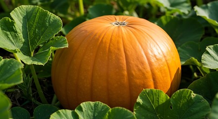 Autumn Pumpkin: A Vibrant Harvest Scene in Rustic Style