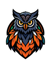 Obraz premium Owl streamer bird mascot esport logo design