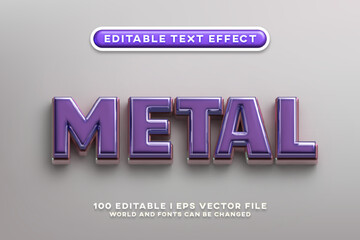 Obraz premium Metal Editable Text Effect Design