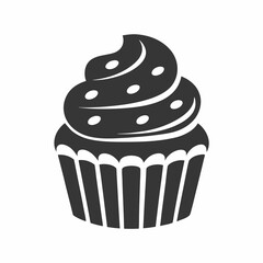Minimalist Cupcake Vector Design.