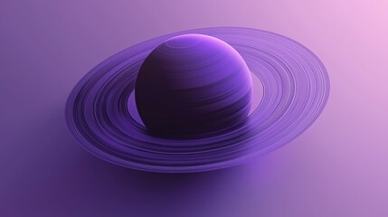 Obraz premium A stunning purple planet with intricate rings, evoking a sense of mystery and wonder in outer space.
