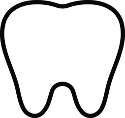 Minimal Tooth Icon in Clean Line Style