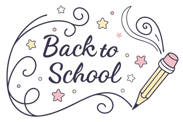 back to school typography vector  illustration