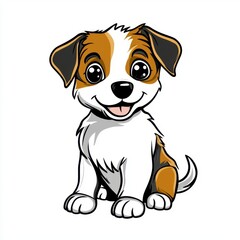 Adorable Cartoon Dog Puppy