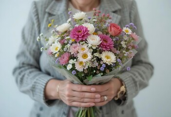 Delicate Pastel Flower Bouquet: A Romantic Springtime Arrangement
