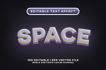 Space Editable Text Effect Design