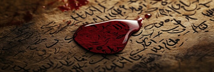 Ancient script and bloodstain unveil a narrative of secrets and history