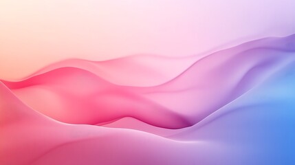 Fototapeta premium Soft, flowing pastel waves create a calming abstract design.