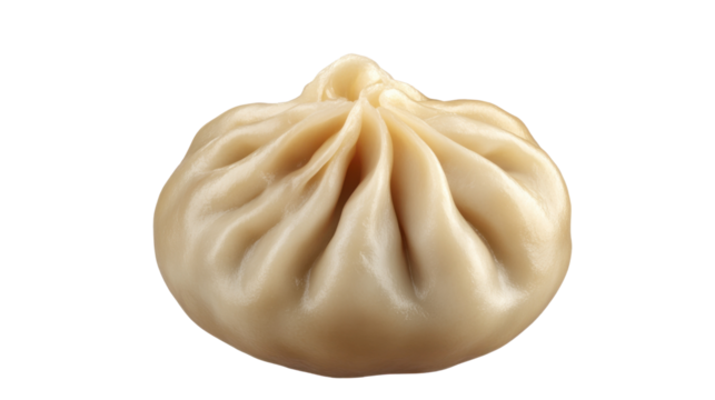 Steamed Bun of Delight: A single, perfectly steamed bun, its soft, pillowy texture and delicate folds beckoning the viewer to take a bite. The golden glow of the bun, illuminated by soft light.