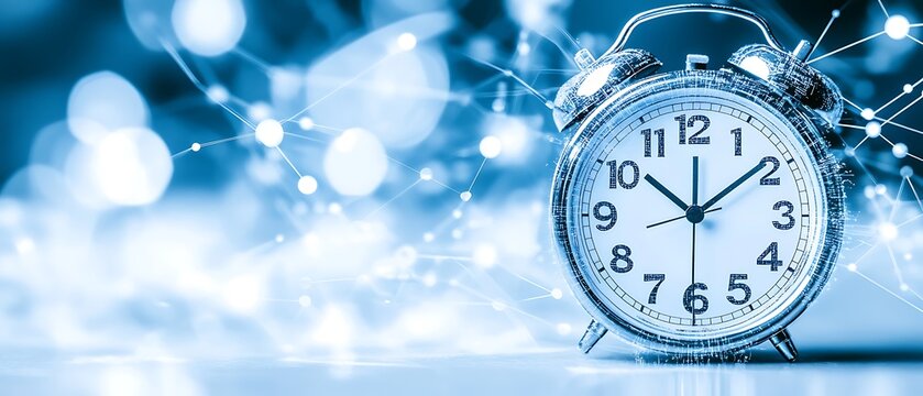 Retro Alarm Clock, Abstract Background