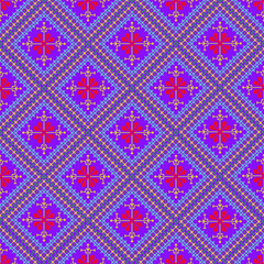 Beautiful retro seamless pattern design by geometric 