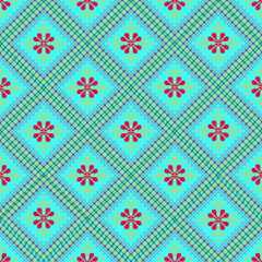 Beautiful retro seamless pattern design by geometric 