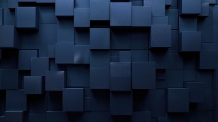 Abstract picture black geometric cube graphic with dark tone, monochrome style design. Modern art present about the seamless pattern blocks textiles perfect for creative background, wallpaper. AIG53.