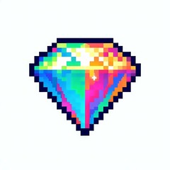 Fototapeta premium Chromatic Pixel Diamond suitable for art exhibition